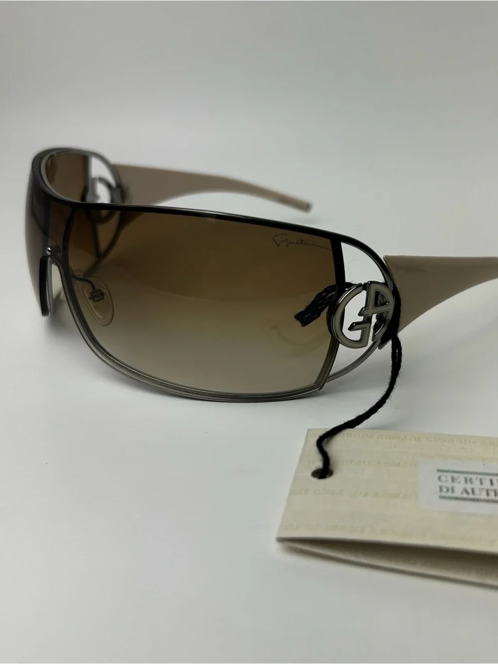 Giorgio Armani Women's Brown Gradient Shield Sunglasses